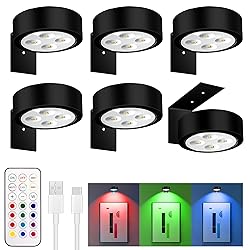 maylit 6 Pack RGBW Picture Lights for