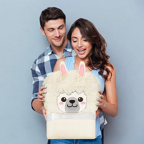 Llama Alpaca Wearable Hooded Blanket for Adults – Fuzzy Super Soft