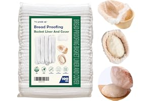100 Pcs Banneton Liner,Banneton Bread Proofing Basket Non Woven Liners Non-Stick Dough,Bread Proofing Cover,Elastic Banneton 