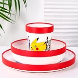 Stor Pokémon 3pc Bicolor Premium Kids Dinner Set Plate Bowl Tumbler BPA Free view 3