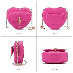 lola mae Heart Shape Satchel Crossbody Purse for