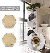 eMagTech 4pcs 1/2" Brass Blanking Hose Cap Nut Rubber Washer Female Pipe view 2
