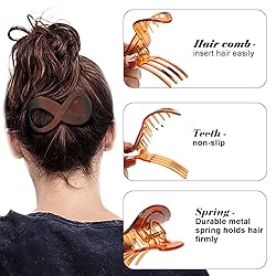 French Concord Flat Hair Clips - 6PCS Curved Hair