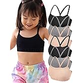 Livona 6-Pack Seamless Bralette Set - Soft Training Bras & Sports Bras for Teens, Comfortable Wire-Free Bras for Girls