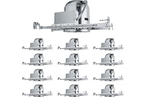 Anyhome 12 Pack 6 Inch Can Light Housing,New Construction Recessed Lighting Housing,Air Tight,E26 Base,90° Rotation Hanger Bars,Ic Rated ETL ﻿