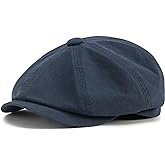 BOTVELA Men's Newsboy Gatsby Hat Cotton Vintage Flat Ivy Cabbie Cap