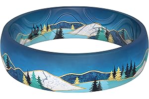 ThunderFit Silicone Wedding Bands for Women, Dome Unique Anniversary Rings 5.5mm Wide 2mm Thick - 1/2/3/4/5/6/7/8/12 Variety 