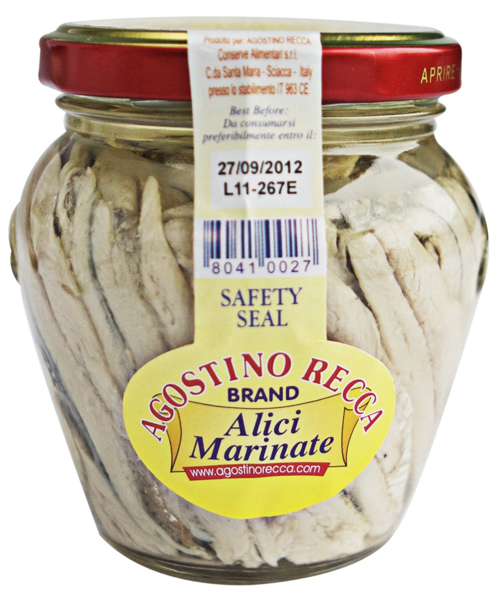 Agostino Recca Italian White Anchovies, 7 Ounce. Jar Buy Online in