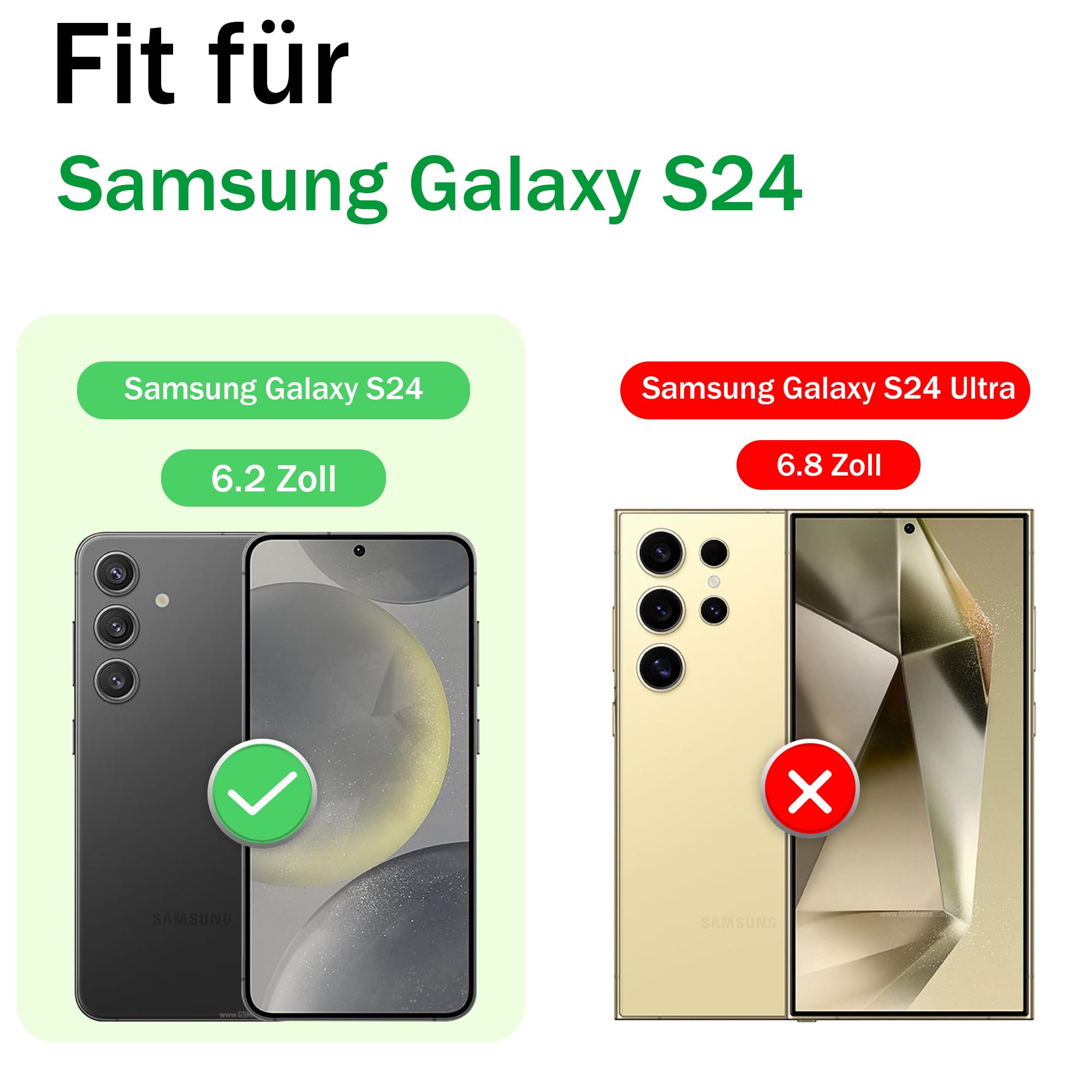 Jshru Samsung Galaxy S24/S25 Hülle Kompatibel mit Magsafe Handyhülle, mit 2Stk HD-Schutzfolie Magnetische Schutzhülle, 360° Drehbare Ringhalter Stoßfeste Case für Samsung Galaxy S24/S25,Schwarz 2