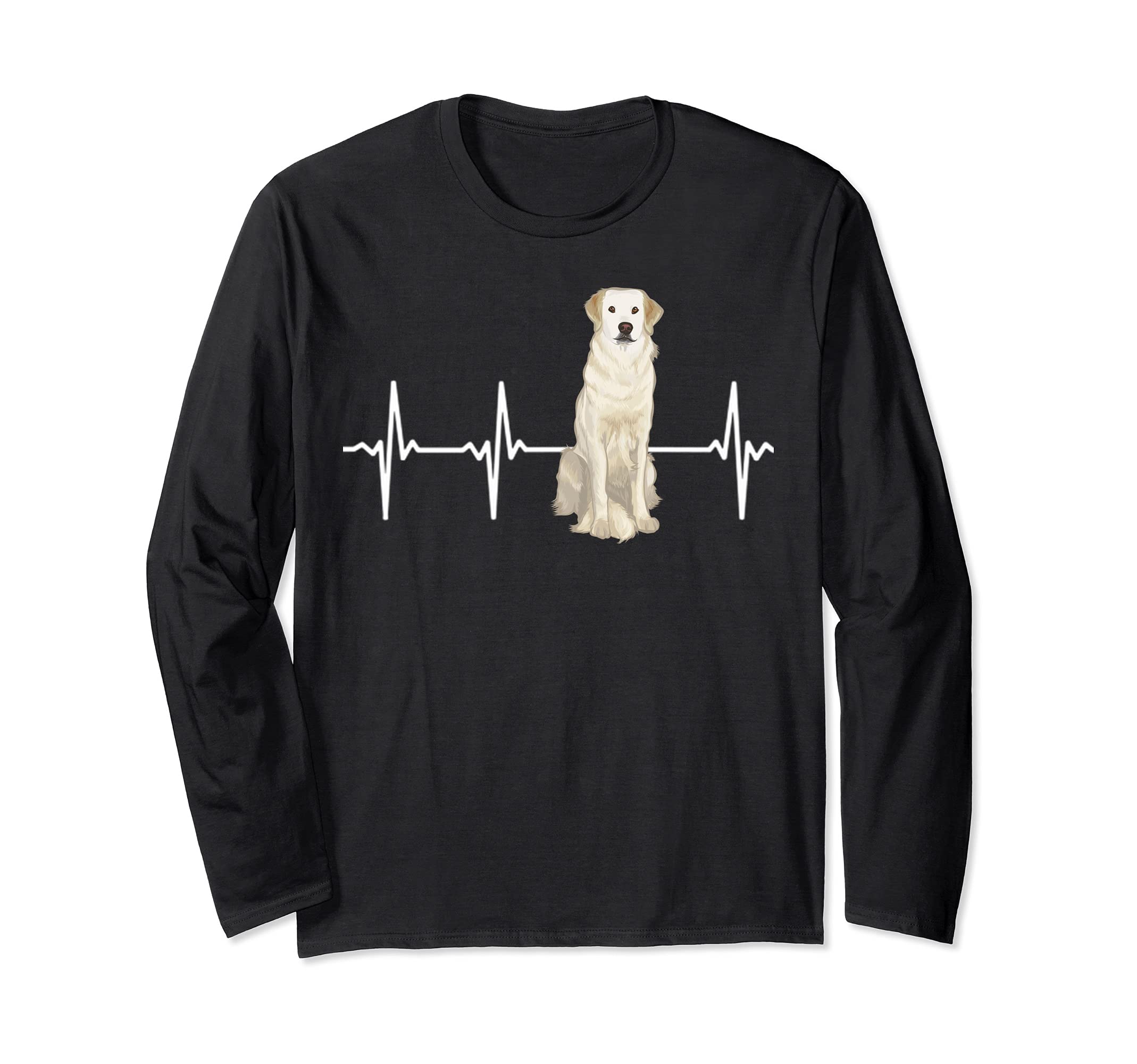 Kuvaszok Heartbeat Dog Lover Long Sleeve T-Shirt