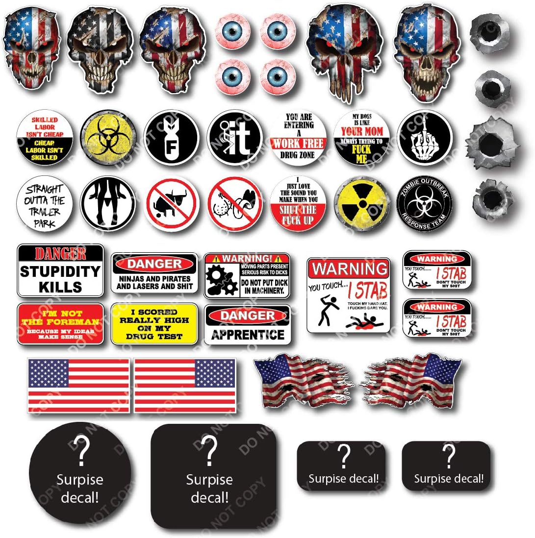 38 Crude Adult Humor Hard Hat Decals Very Offensive