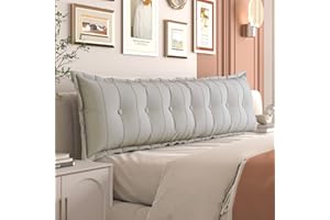 Daneey Large Headboard Pillow King Soft Daybed Pillows Bolster for Bed Back Pillow for Sitting in Bed Long Pillow for Bed Reading Pillow Adult Couch Sofa Backrest, Removable Cover