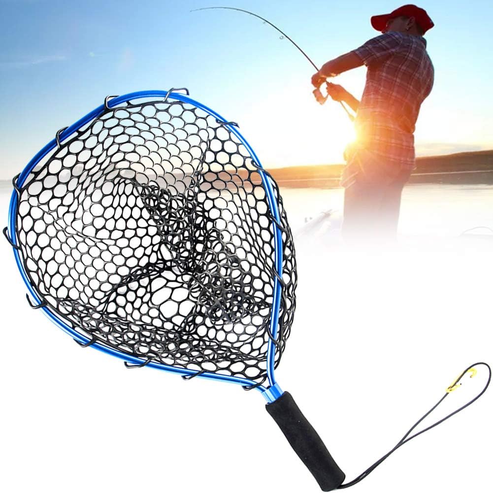 Filet De Pêche à La Mouche (landing Net) - Nylon, Manche En Alliage D'aluminium - 54x31 Cm