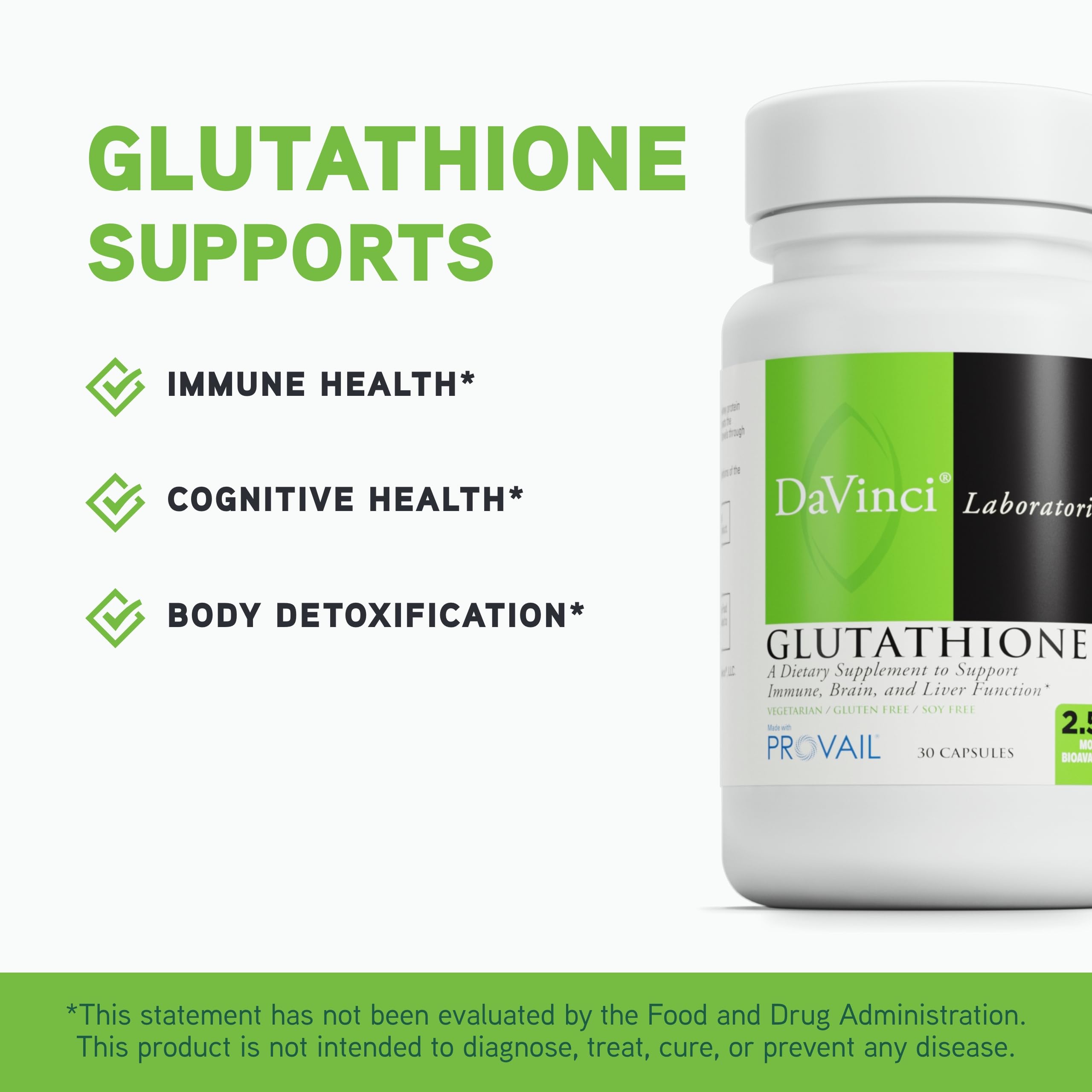 davinci labs glutathione Supplement 30 Vegetarian Capsules DaVinci Labs | Vitamins, Minerals