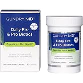 Gundry MD&reg; Daily Pre &amp; Pro Biotics with 50 Billion CFUs, 30 Servings | Added Organic Adaptogenic Mushroom Blend for Immune Support, Proactive Digestion, Leaky Gut &amp; Gut Health Support, Once Daily
