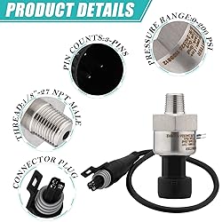 AULINK 200 PSI Pressure Transducer Sender Sensor
