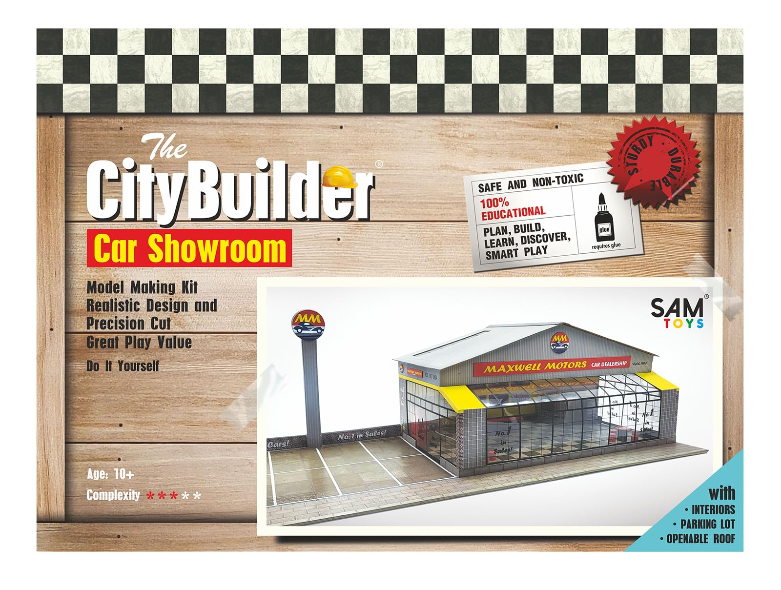 The CityBuilder O scale 7mm 1:43 scale Model Railway Building CAR SHOWROOM Kit