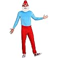 Adult Papa Smurf Costume Shirt, Pants, Hat with Beard