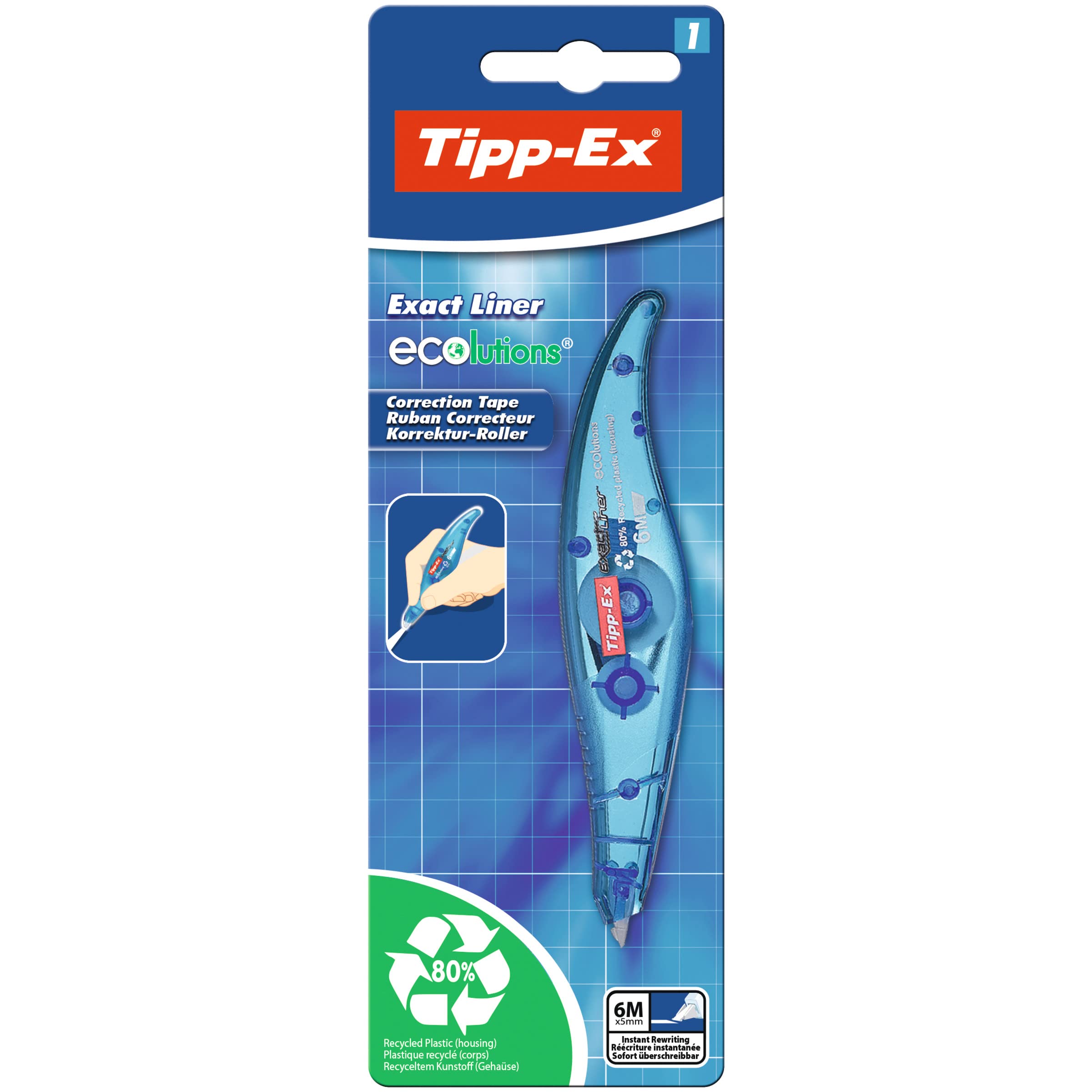 Tipp-Ex Exact Liner ECOlutions Correction Tape,white, Pack of 1