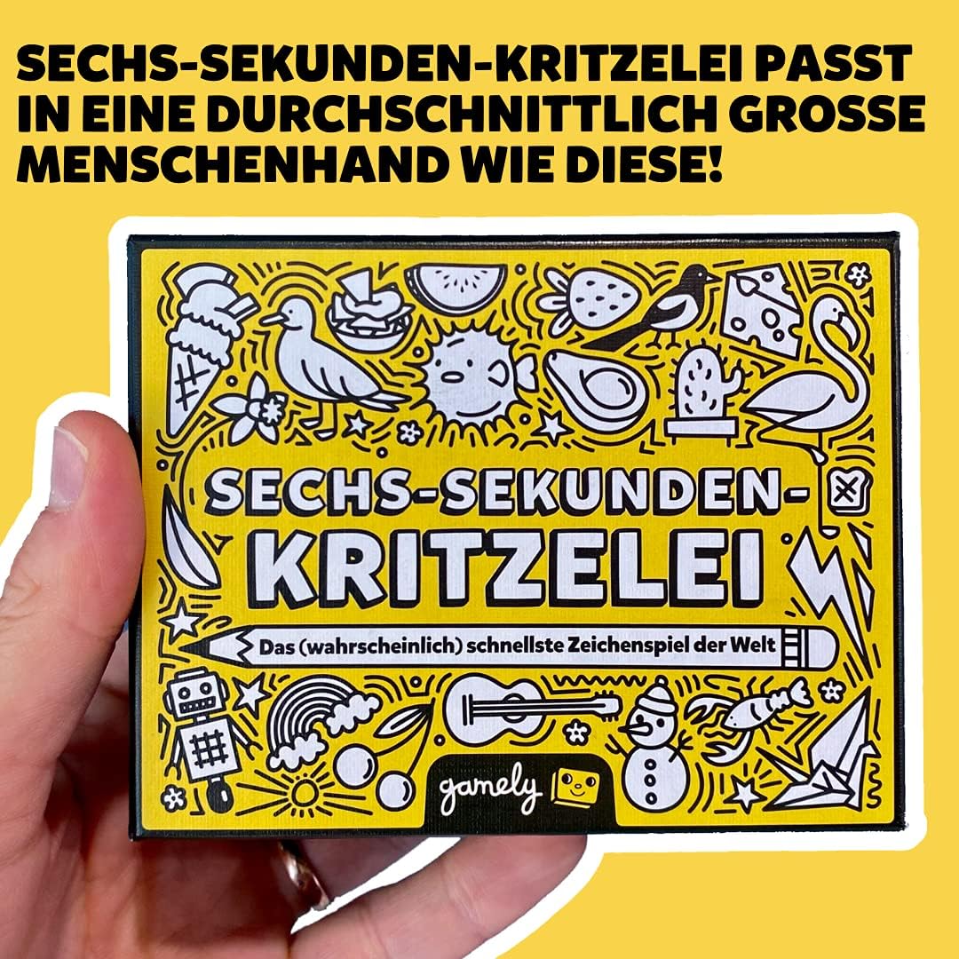 Gamely Sechs-Sekunden-Kritzelei: Das fieberhaft-Flotte, fetzige Zeichenspiel | EIN familienfreundliches Partyspiel für Kinder, Teenager und Erwachsene 5