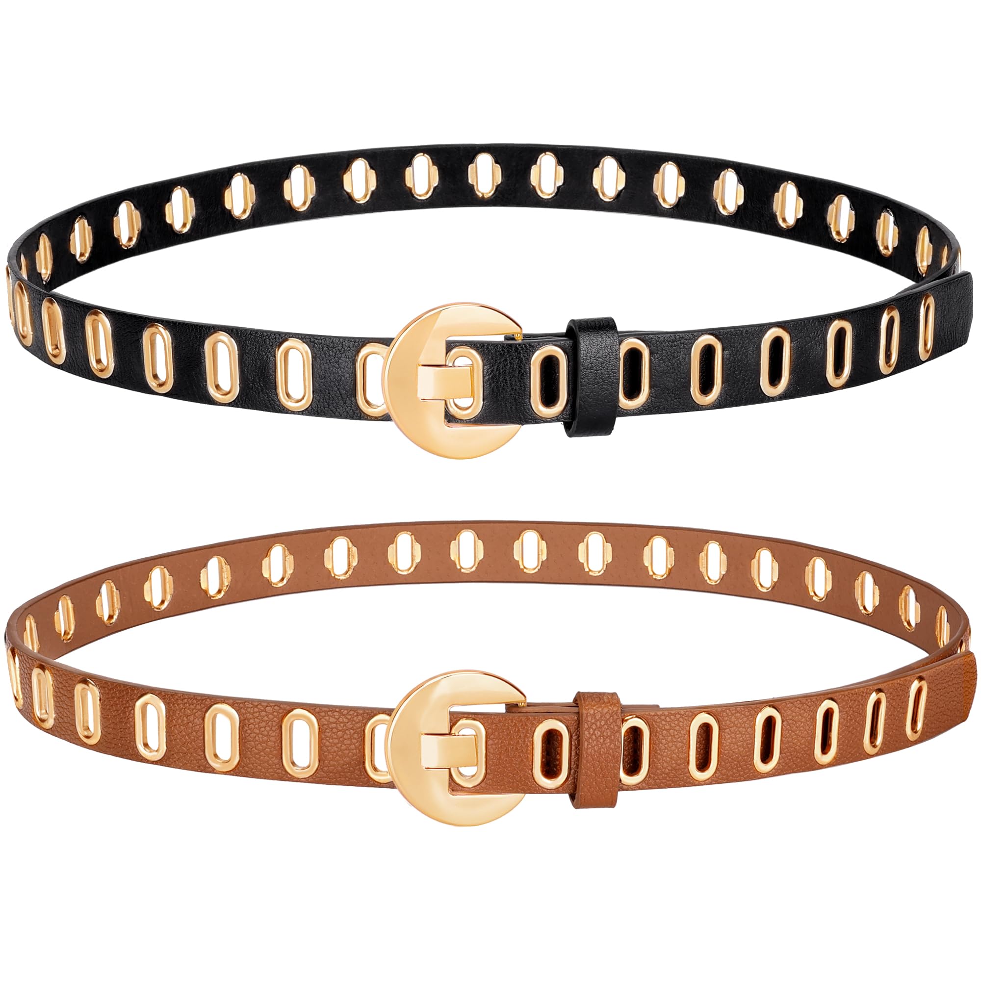 Leather Skinny Women Belt NEW 3 SET Women main image 2