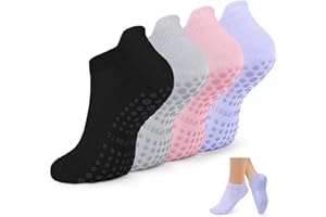 HayFeel Non Slip Pilates Socks with Grips for Women, Yoga Socks For Pure Barre,Hospital, Barefoot Workout, Athletic Socks