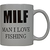 Rogue River Tactical Coffee Mug Best Fish MILF Man I Love Fishing Novelty Cup Great Gift Idea For Men Him Dad Grandpa Fisherman (MILF)