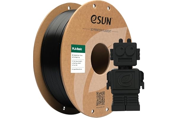 eSUN PLA Filament 1.75mm, PLA Basic 3D Printer Filament Dimensional Accuracy +/- 0.05mm, 1KG Spool (2.2 LBS) Speedy PLA Filam