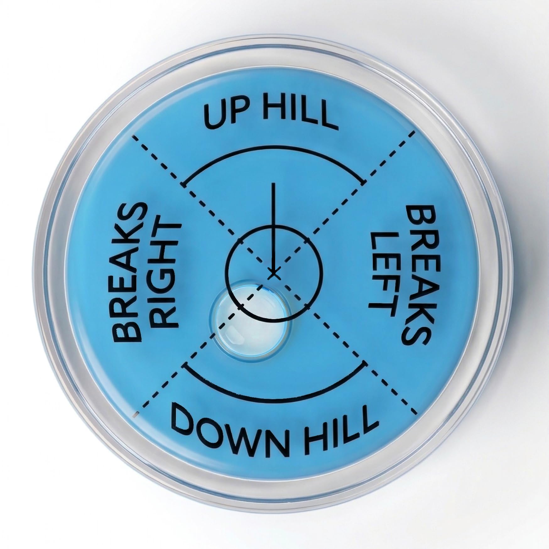 Golf Green Reader Level Ball Marker with High Precision Putting Green Reading Aid | Level Head Golf Marker With Bubble Level | True Aim Ball Marker Golf Accessories for Men (Red) (Blue)