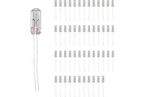 FUSCH 50PCS Instrument Cluster Light Bulbs, 4.7mm 12V-14V 95mA Amber 194 Mini Bulbs, Gauge Cluster Light Bulb Fit for GM Spee