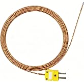 K Type Thermocouple Probe,Range -58&deg;F~752&deg;F,K-Type Thermocouple Wire | Thermocouple Temperature Probe Sensor 78 inches long for Industrial, Laboratory Temperature Measurement