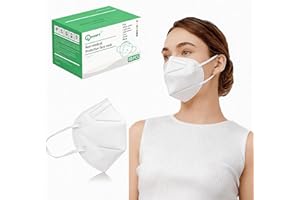 50 Pack Disposable Face Masks Ships from Canada, 5-Layer White face mask, Individually Packaged Non-Woven Masks, Dust Mask