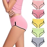 CAILECOTTON Womens Underwear Cotton Briefs for Women Plus Size Panties for Women Pack 2/5
