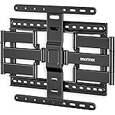 monTEK Ultra Slim TV Wall Mount for Most 37-75 inch TVs, 1.1" Thin Low Profile TV Bracket, Full Motion TV Mount Dual Swivel A