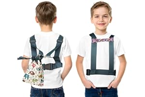 EZ4UVOY Safety Walking Harness for Older Children, Kids Secure Walking Leash with Adjustable Tether for Autism,Special Needs ADHD ASD Child, Youth Autism Elopement Harness with Pouch