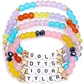 AICase for the Creator Merch Tyler Gifts Toys Inspired Bracelets 4 Pcs Stackable Stretch Beaded Friendship Bracelets Party Decor Costume Cosplay Merchandise Gifts for Fans Women Birthday Christmas