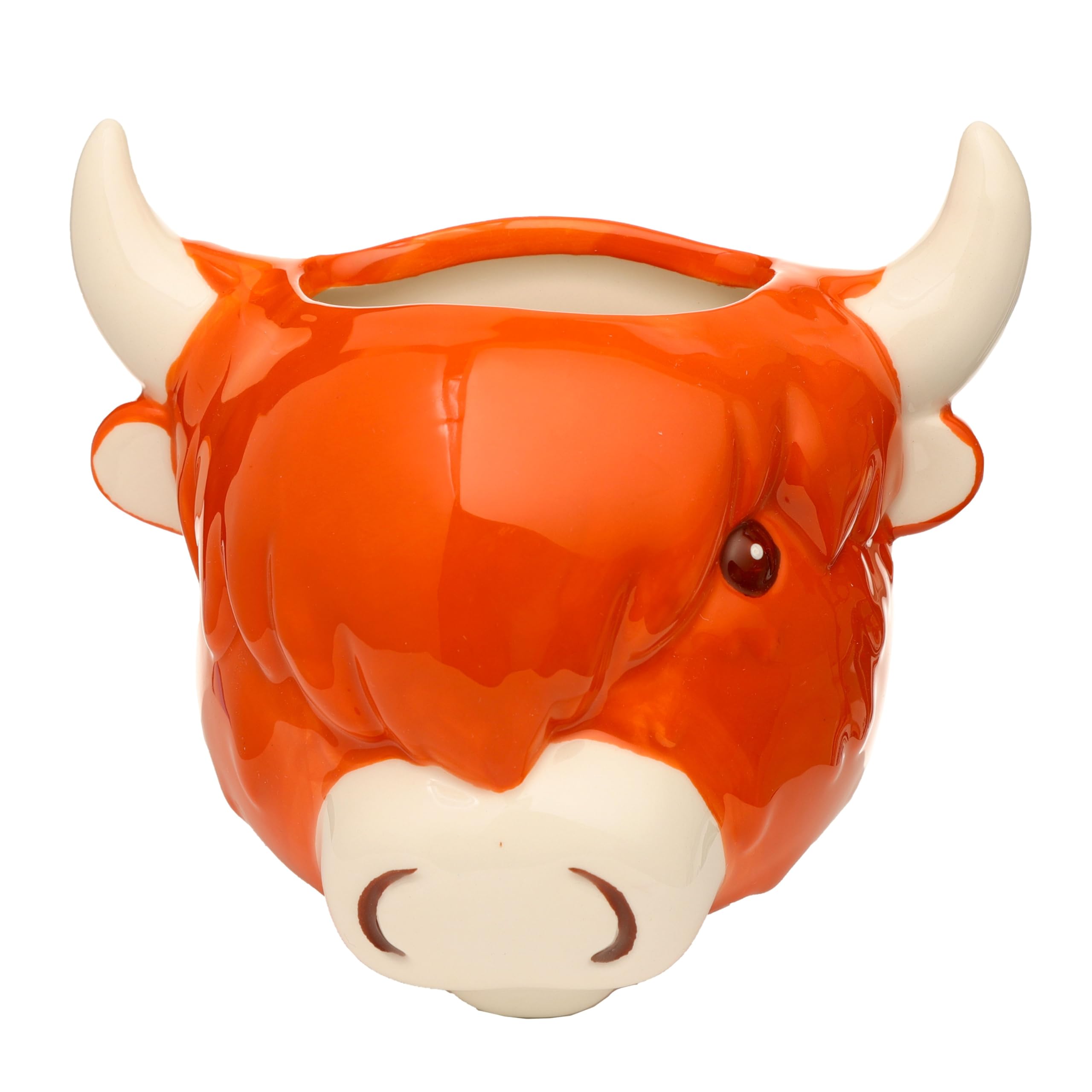Puckator Ceramic Highland Coo Cow Head Wall Planter Plant Pot - Indoor Decorative Plant Pots - House Plant Basket Pot Gifts - Home Decoration Gift - Planter Planters For Women - Flowerpot