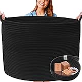 XXXXL WASHABLE Large Black Basket Blanket Basket