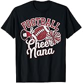 Football Cheer Nana for Women Men Vintage Cheerleader T-Shirt