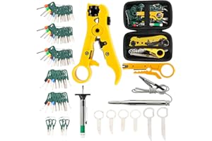 POVTIMS Car Terminal Removal Tool kit，Pins Terminals Puller Repair Removal Tools，Wire Terminal Release Tool for Automotive Car Household Devices