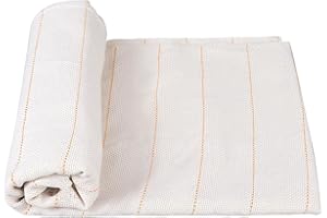 Zuaooz 80"x40" Inch Large Overlocking Tufting Cloth with Marked Lines, Primary Monks Cloth for Rug Tufting Tufting Gun, Cotton Punch Needle Cloth Embroidery Fabric for Punch Needle DIY