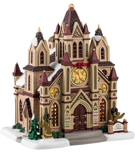 Lemax Caddington Village 35055 Lemax Caddington Village - Iglesia St. Luke Con Luces, Decoración Navidad, Pueblo En Miniatura, Multicolor Iglesia Iluminada Navidad - copertina