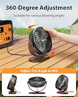 SWEETFULL Desk Fan Small USB Silent 3 Speeds 360° Adjustable Black view 3