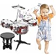 Toddler Musical Toys Drum Set for Kids Age 2-4 - Jazz Rock Drum Kit Set Musical Instruments Toy for Christmas Party Birthday Gift for Beginners 3 4 5 Years Old Boys Girls