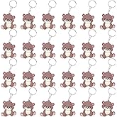 CiciBear 24 Pack Brown Bear Party Decorations for Guests, Brown Bear Prince Themed Party,Jungle Safari Wild Woodland Baby Shower, School Party, Kids Birthday