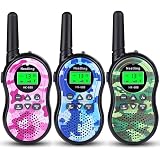 Talkie-walkies KIDYWOLF Pour Enfants - Portée 6km - Lampe De Poche Et Écran Lumineux - Vert/Orange