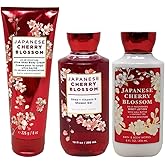 Japanese Cherry Blossom Gift Set - 3 Piece Bath and Body Works Gift Set - Japanese Cherry Blossom Lotion + Ultra Shea Triple 