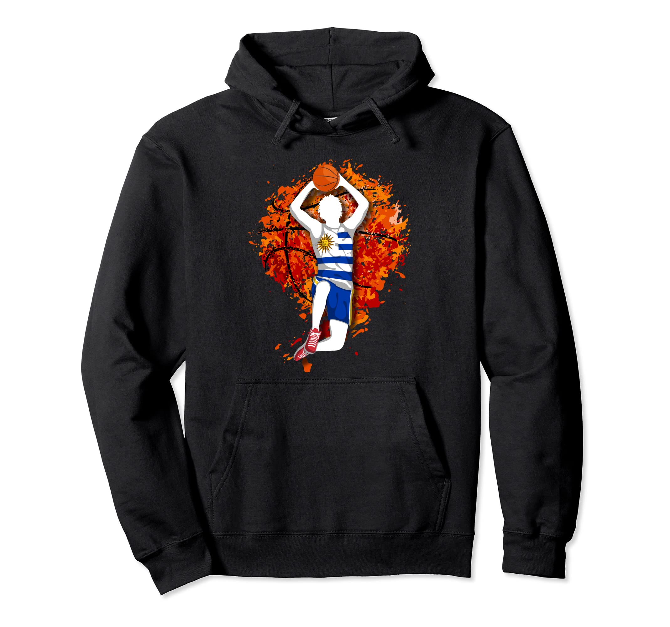 Uruguay Basketball Uruguayan National Flag Bball Sport Lover Pullover Hoodie