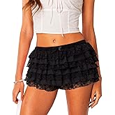 Navneet Women Y2K Lolita Bloomers Lace Ruffle Booty Mini Shorts Sexy Coquette Boy Shorts