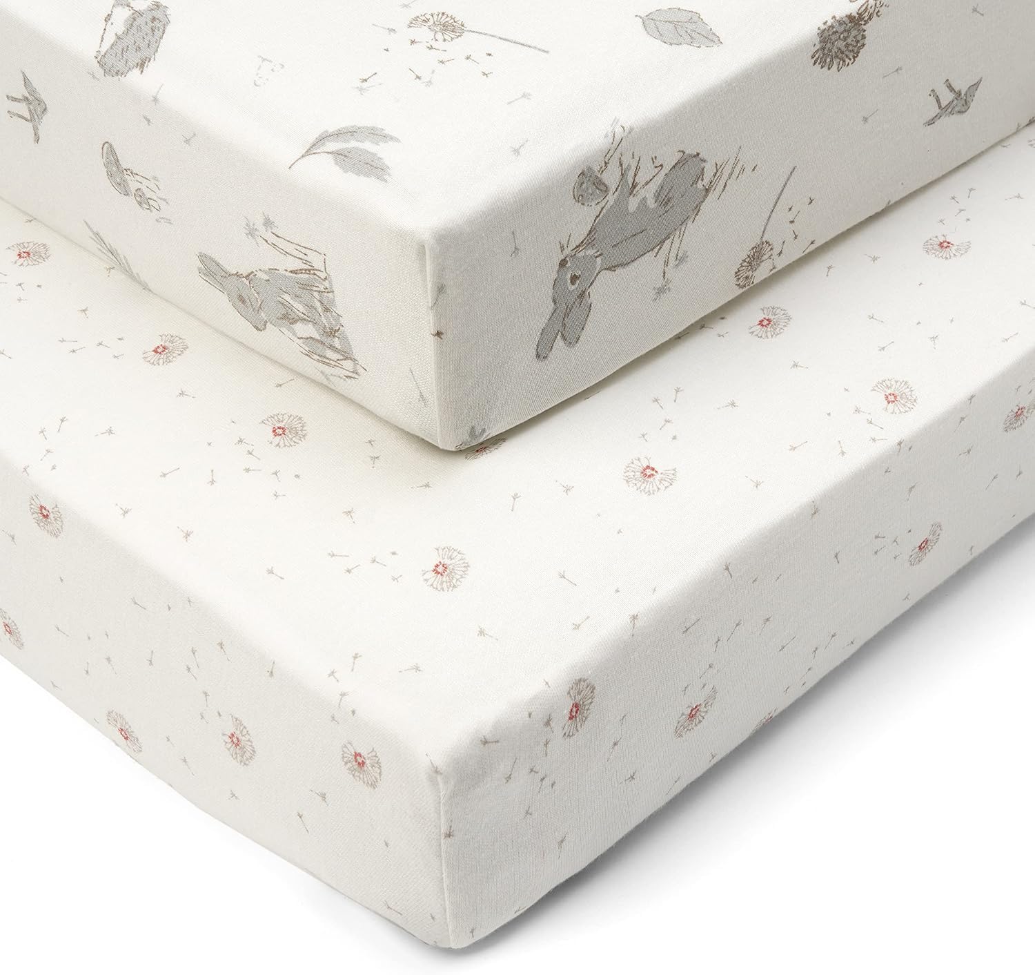 Tutti Bambini Cot Fitted Sheets 2-Pack | 100% Organic Cotton, Fits 60x120cm Mattresses | Cocoon — image 1